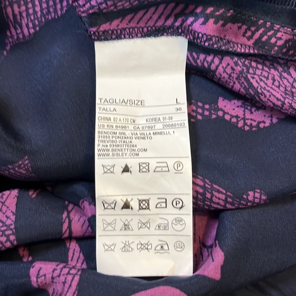Sisley Silk Printed Mini Dress, Purple, Large - Picture 11 of 11